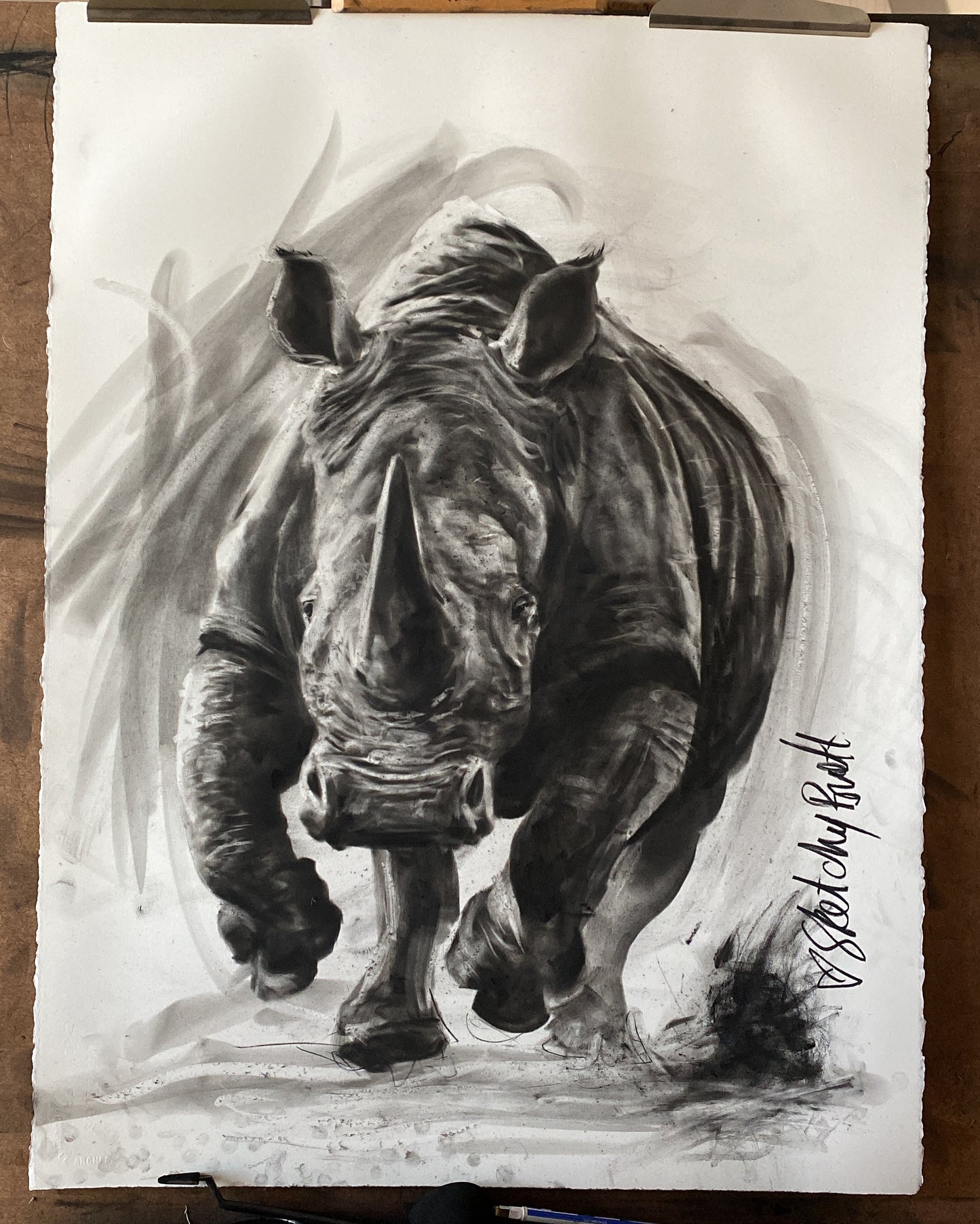 African Rhino - Original Artwork