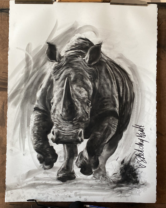 African Rhino - Original Artwork