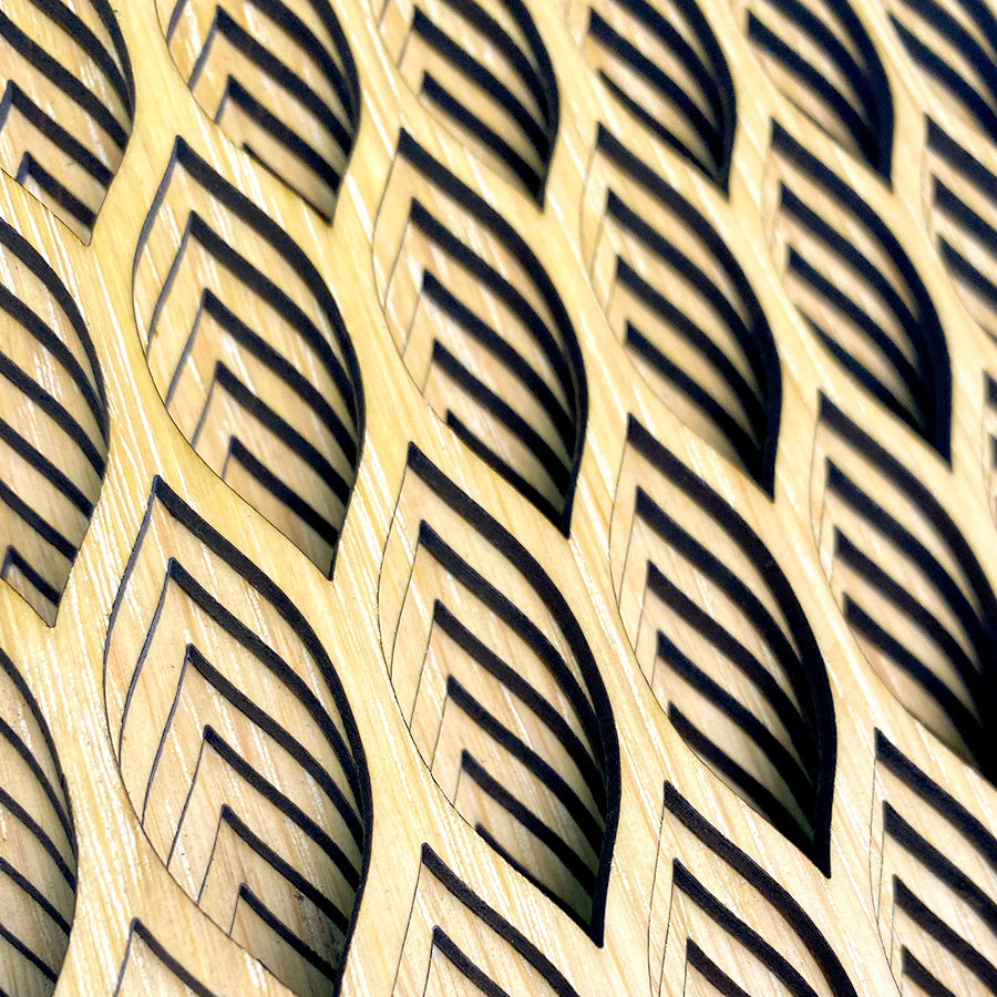 Leaf Waterfall Wooden Artwork