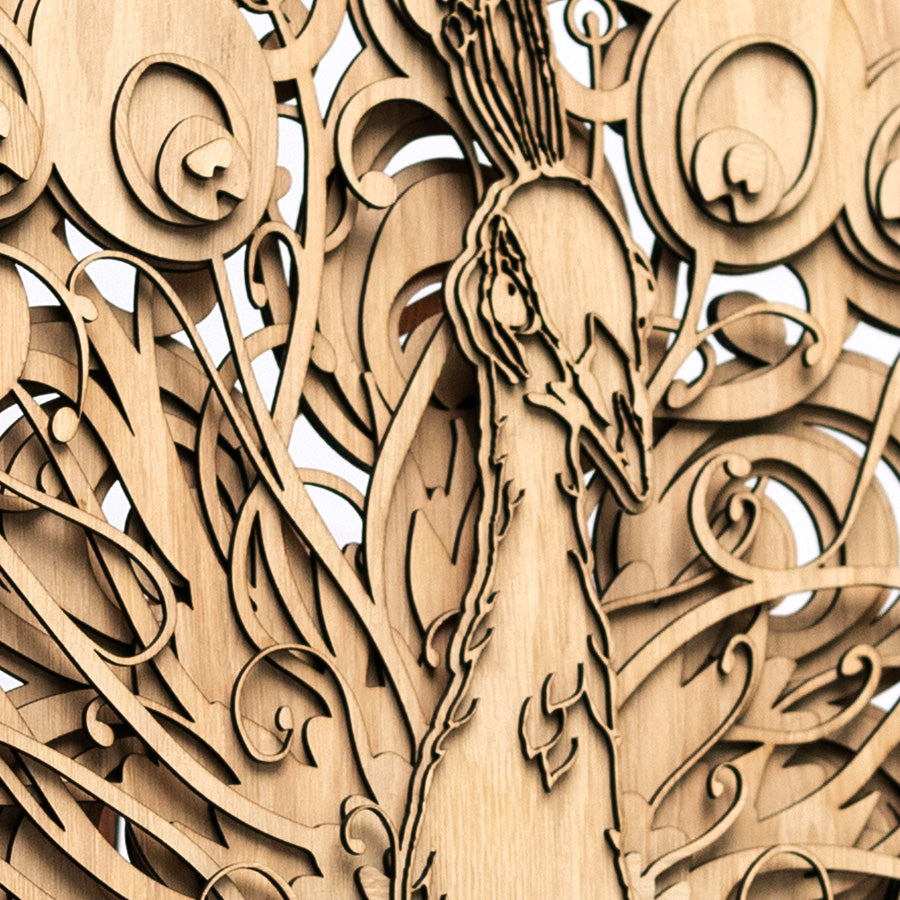 Sacred Plumage Wooden Artwork