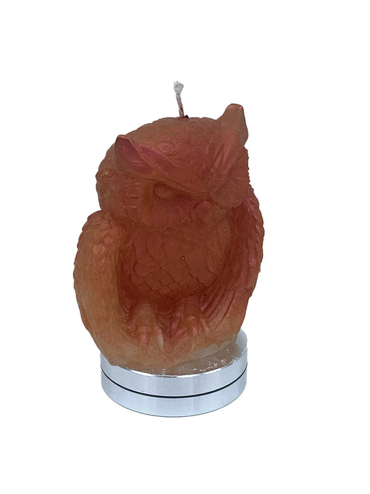 Pearlescent Owl Candle